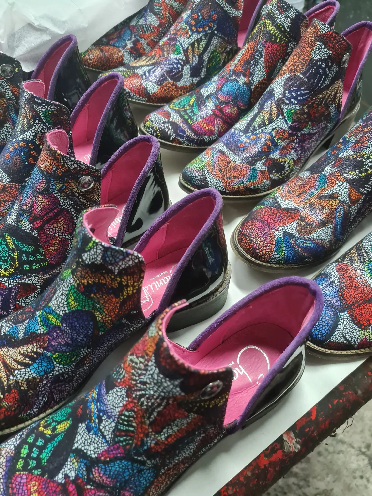 Zippette -Limited edition Butterflies ankle boot
